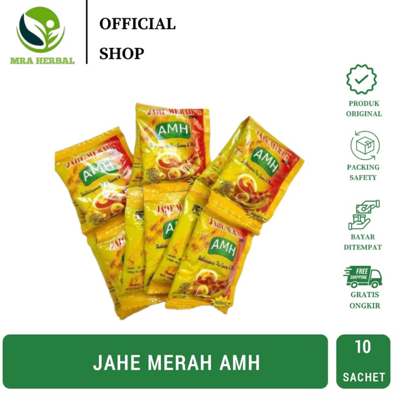 

jahe merah amh 1 renceng isi 10 sachet