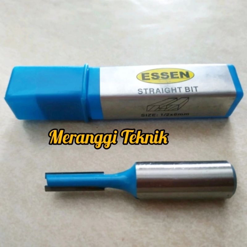 Mata router profil trimmer besar straight bit lurus 1/2" x 5 6 8 10 12 mm ESSEN