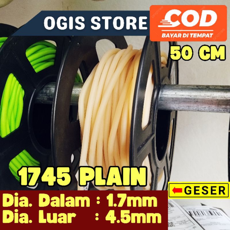 karet ketapel ikan ukuran 1745 warna plain natural