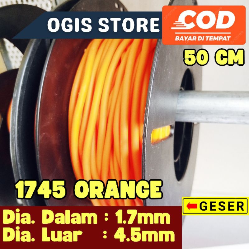 karet ketapel ikan ukuran 1745 warna orange ketapel tube