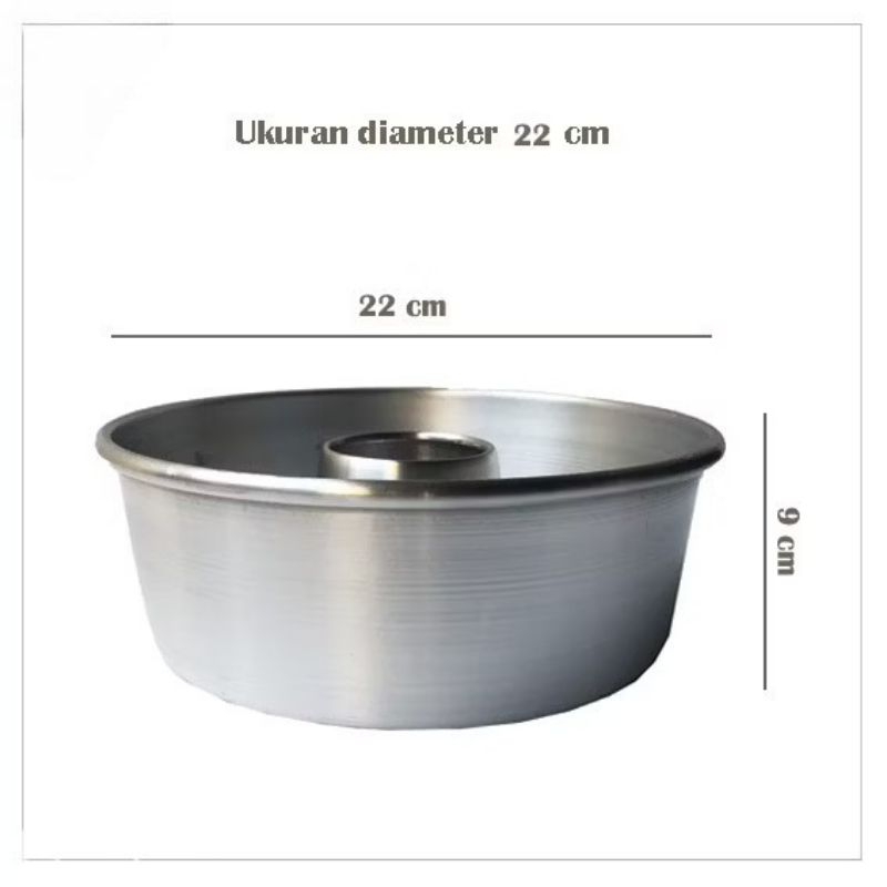 Loyang Bolu Tulban ukuran 22cm,24cm tinggi 9cm, alumunium anti karat