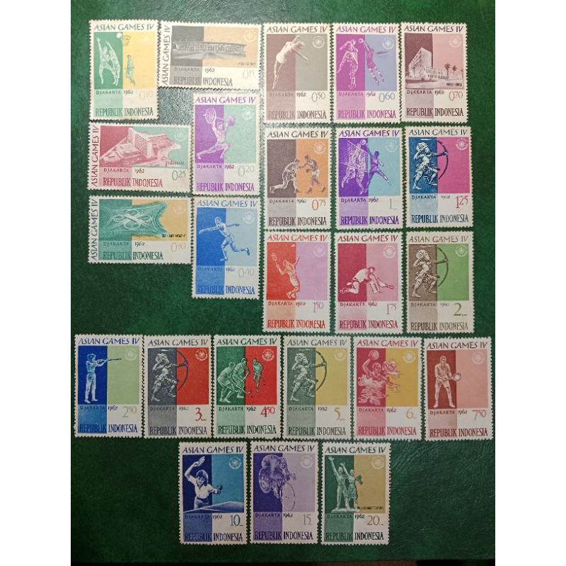 

fullset 24 pcs Prangko Asian Games Ke-4 Tahun 1962