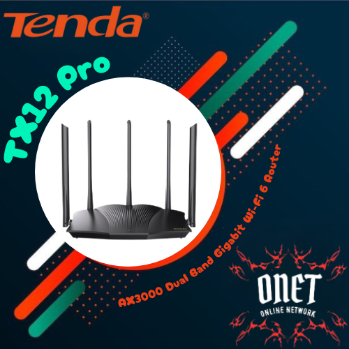 Tenda TX12 Pro AX3000 Dual Band Gigabit Wi-Fi 6 Router
