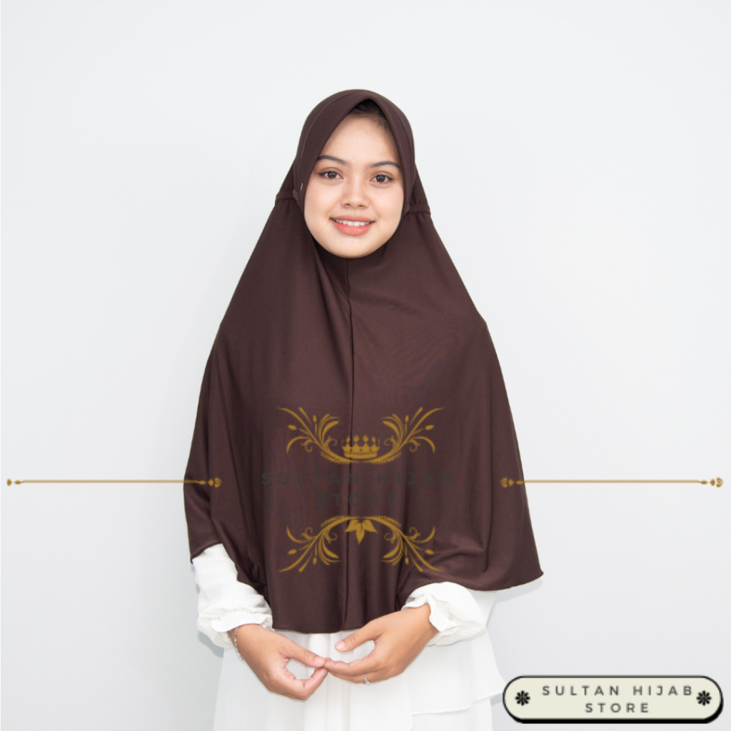 Jilbab Instan Serut Jokowi XL | Hijab Instan Serut Hamidah Spandex Jersey XL | Bergo Serut Jokowi XL