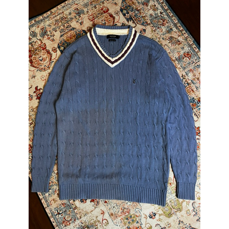 Sweater Knitwear Rajut Vneck Noton Premium Vintage Second preloved