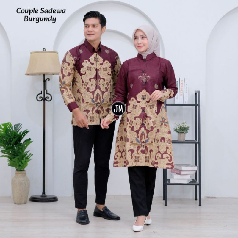 Tunik Batik Wanita Coupel Kemeja Modern Atasan Batik Wanita M L XL XXL Jumbo Baju Batik Wanita Terba