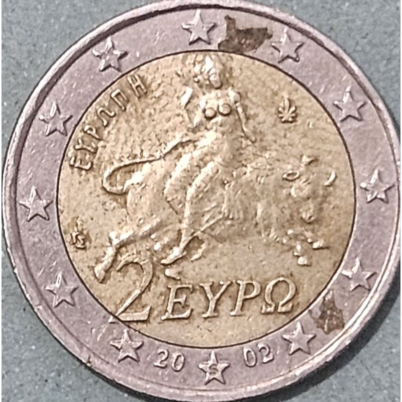 #Super sangat murah Koin Asing Negara uni eropa dengan nomial 2 euro tahun 2002 kondisi utuh dijamin