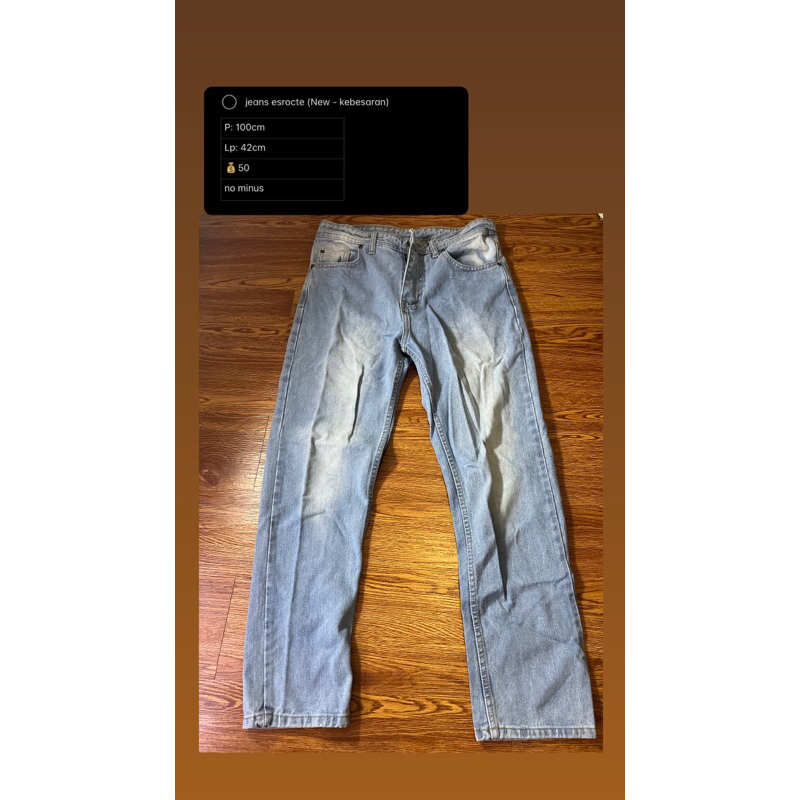 preloved jeans escrote