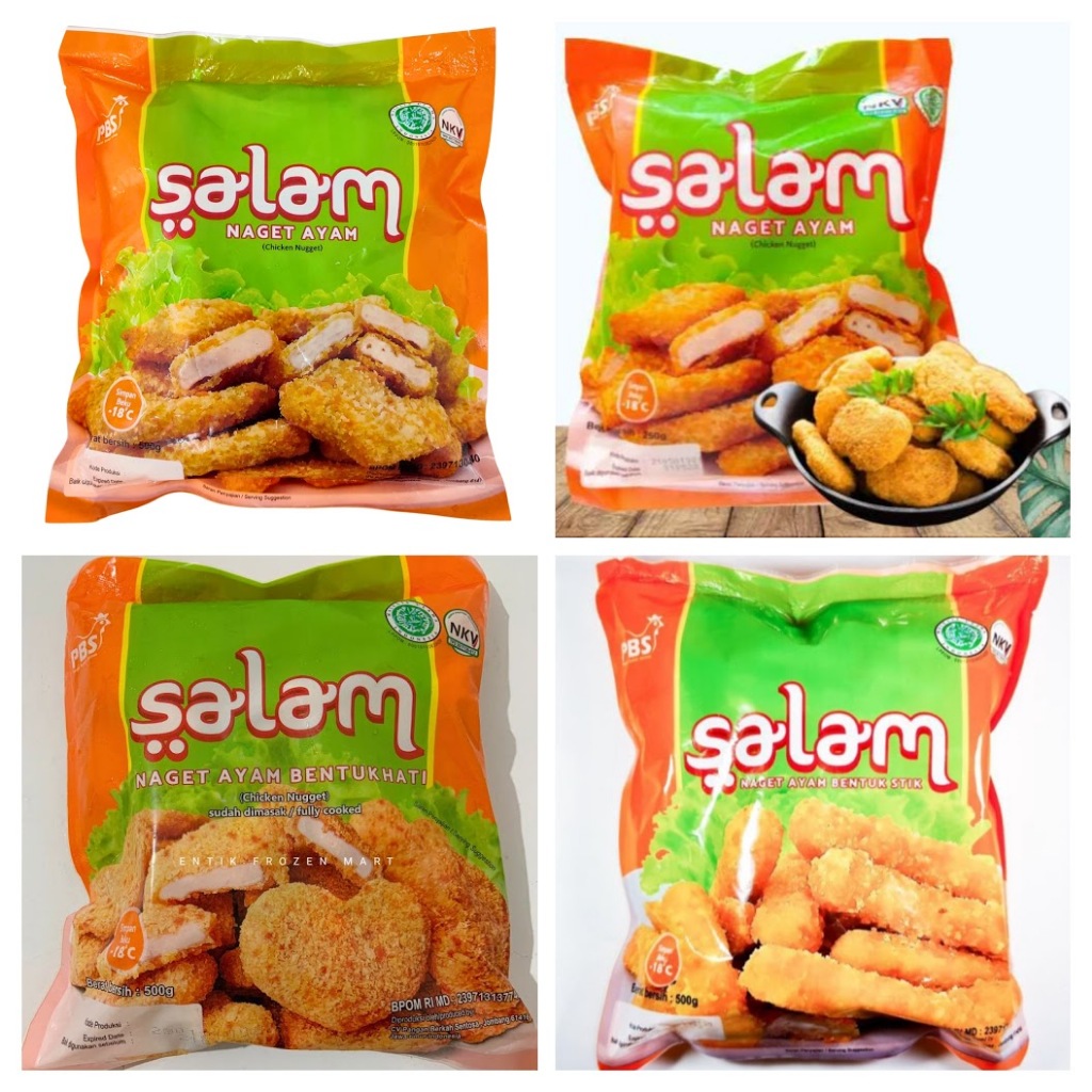 

Salam Frozen Nugget Ayam 500gr | Original, Bentuk Hati, Stick