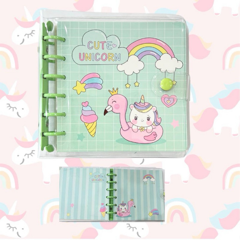 

XIMI Buku Kecil 80 halaman Bergaris Unicorn Hijau