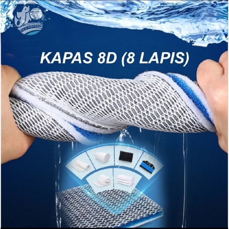 KAPAS FILTER 8D UKURAN 30 X 20 KANDILA SPONGE FILTER 8D