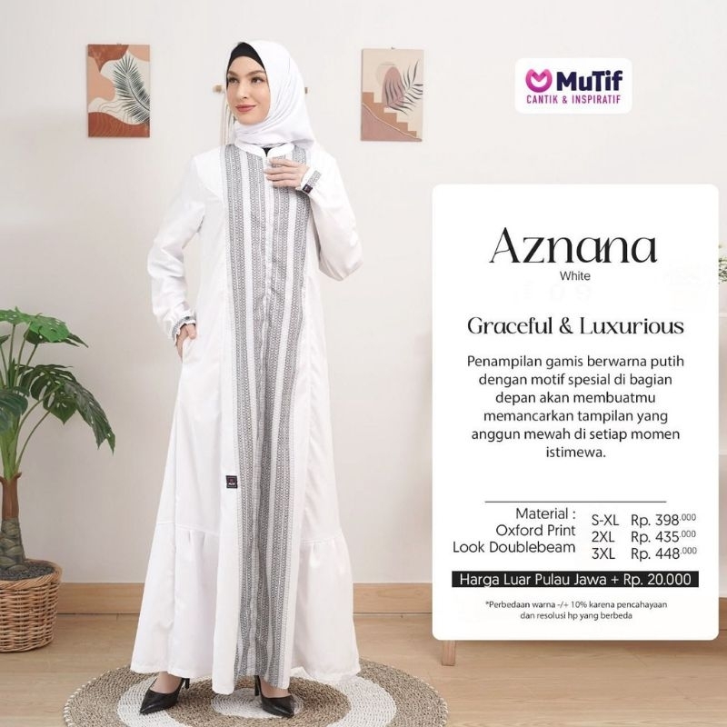 #Mutif Aznana#Gamis Mutif Putih