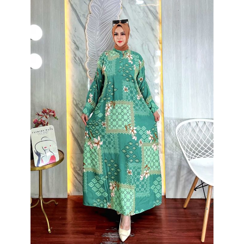 GAMIS RAYON MOTIF BUNGA BALI