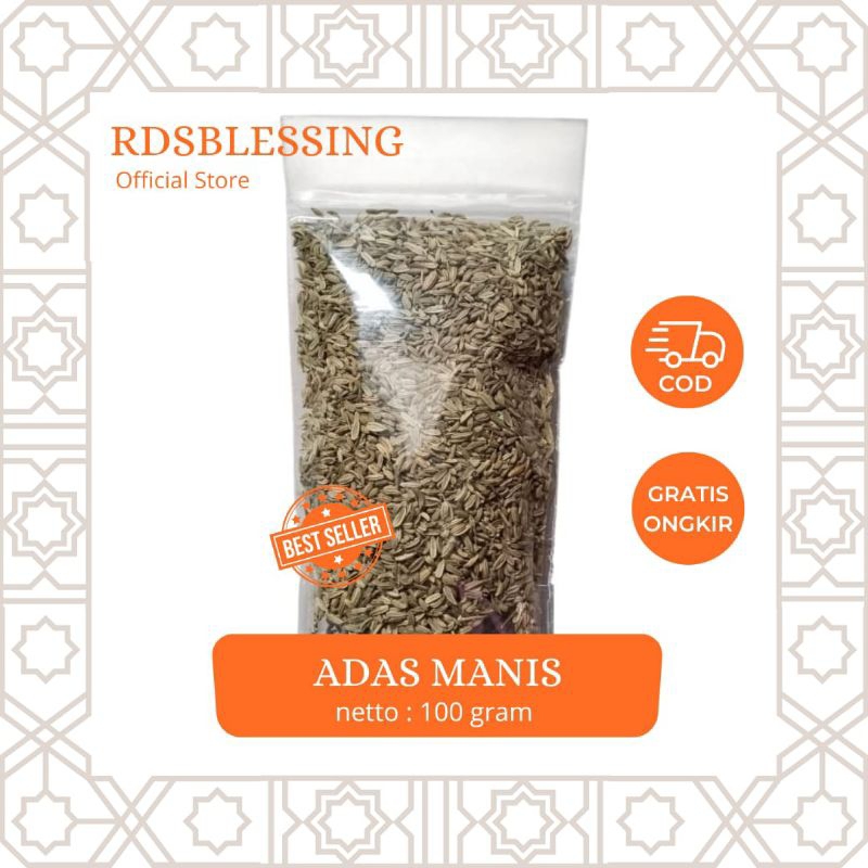 

Fennel seed adas manis 100 gram