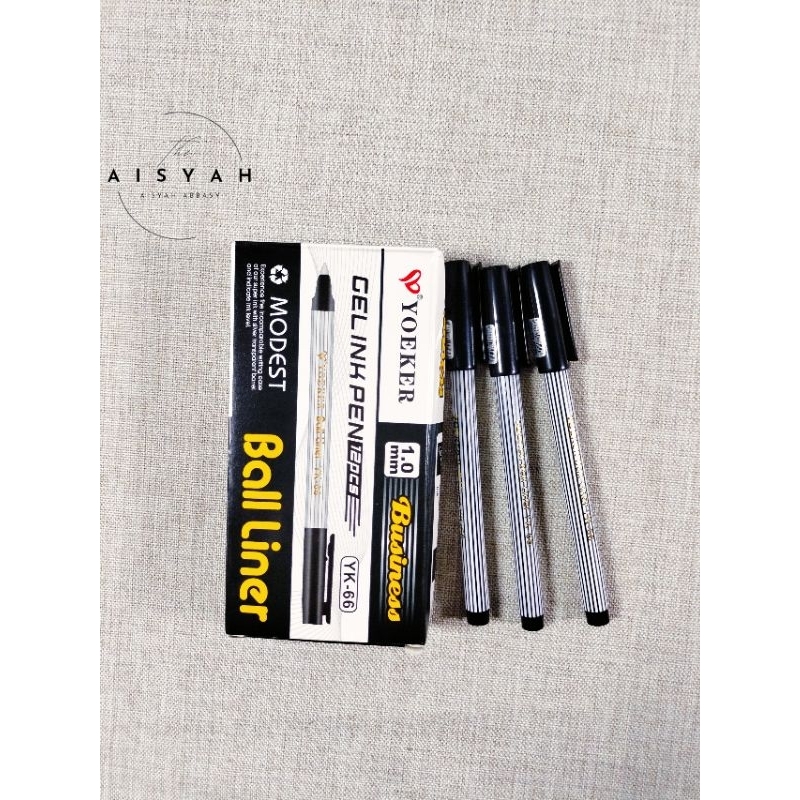

pulpen pena pen ball liner esco es-8800 / yoeker 1,0 mm 12 pcs pena