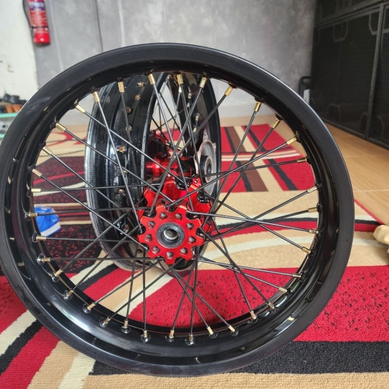 VELG SET SUPERMOTO CRF150 300/350 BEKAS MULUS MURAH