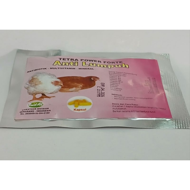 OBAT LUMPUH AYAM BEBEK BURUNG TETRA POWER FORTE - OBAT AYAM LUMPUH OBAT ITIK LUMPUH OBAT LUMPUH BURU