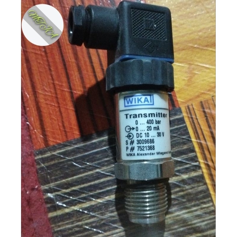 WIKA Transmitter 0 ... 400 bar →0... 20 mA    DC 10 ... 30 V $#3009686 #7521368