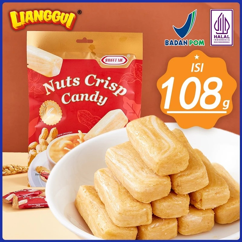 

Lianggui _ Permen Nut Scrips Candy Rasa Kacang Viral Snack Makanan Cemilan 108 Gr