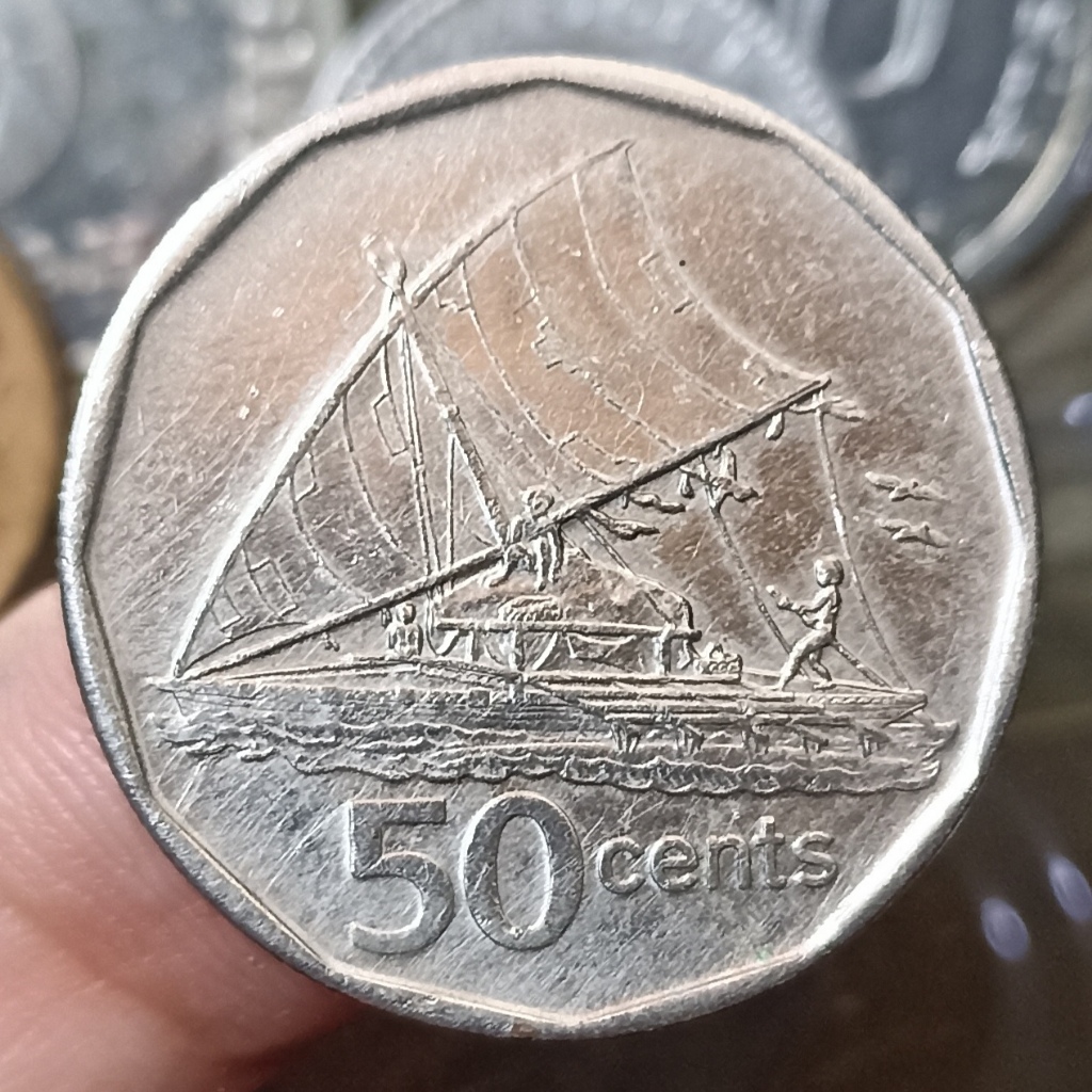 Koin Kuno Fiji 50 Cents - Elizabeth II