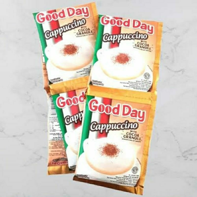 

Good day cappucino & choco granule 1 renceng 10 x 25 gr