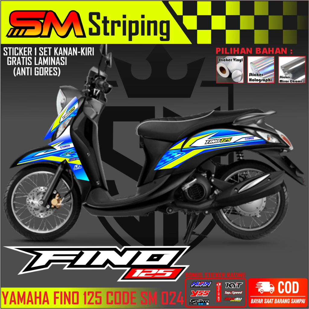 STRIPING VARIASI YAMAHA FINO / STICKER LIST VARIASI MOTOR FINO