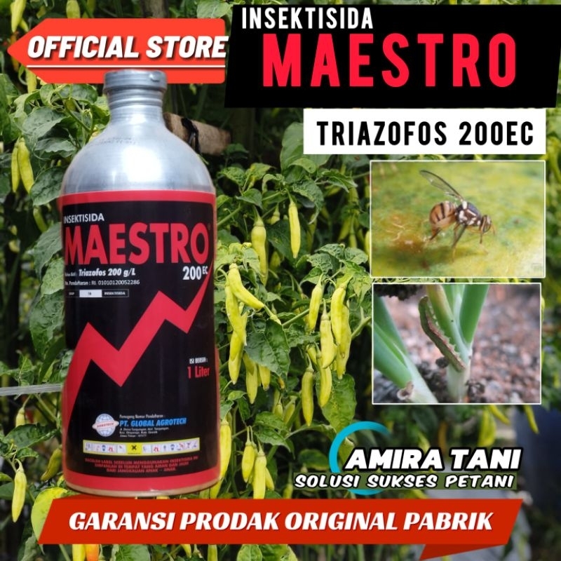 Maestro Triazofos 1 liter basmi lalat buah dan ulat