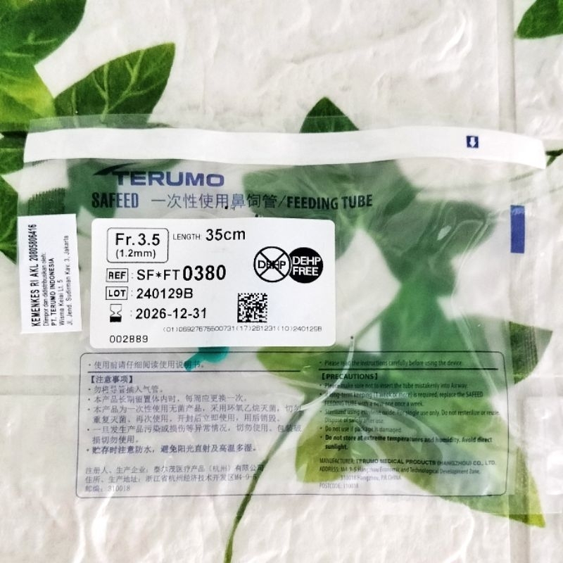 Feeding Tube / Selang Makan NGT 3,5 Terumo