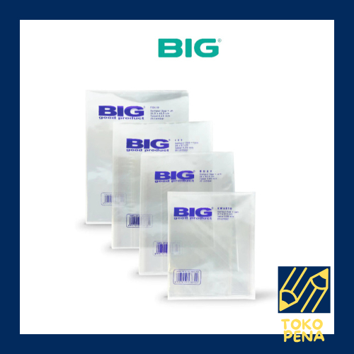 

BIG - Sampul Buku Plastik Lem OPP Tebal 50 Mikron Kwarto Boxy LKS Folio 25 Pcs / Sampul Buku Plastik