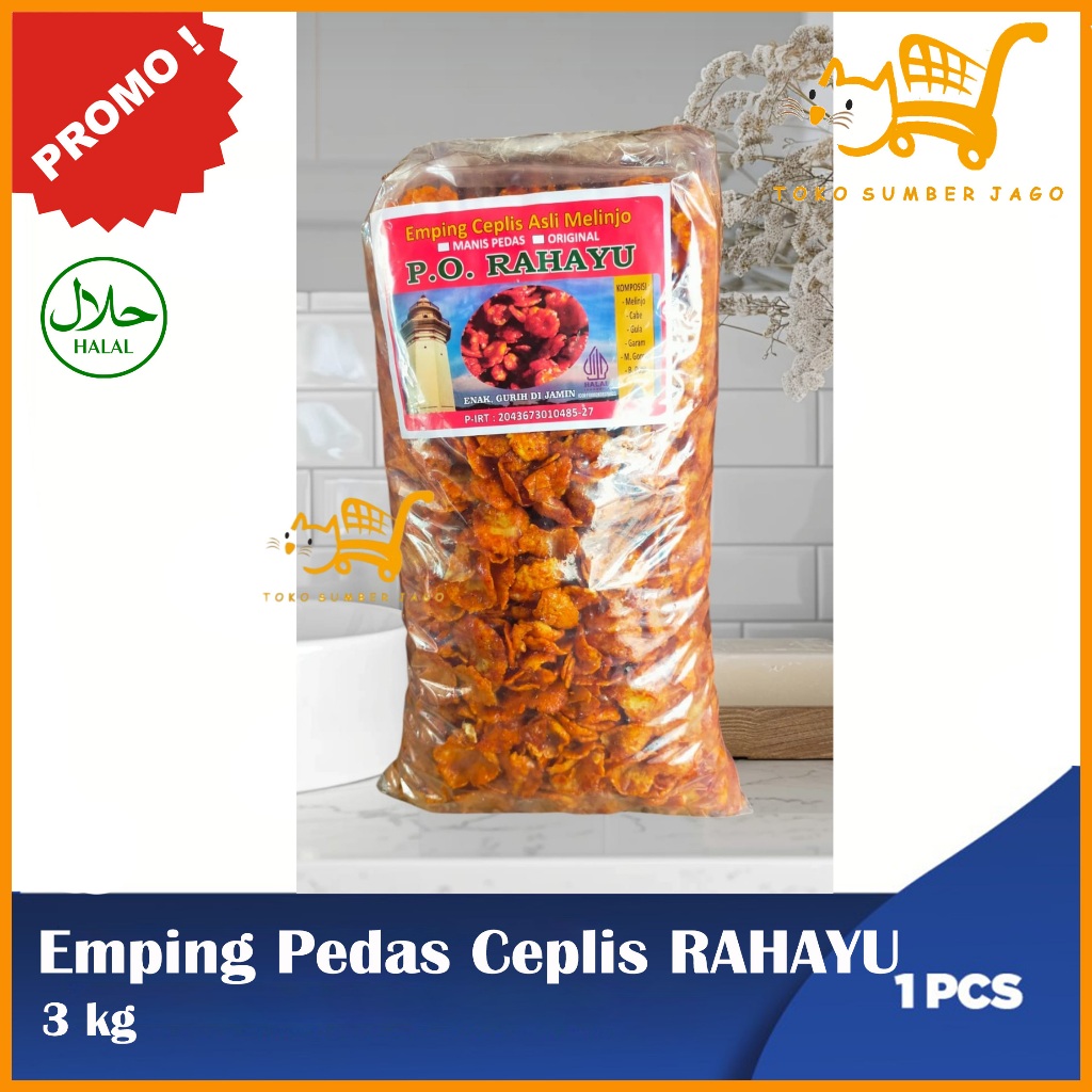 

RAHAYU Emping Pedas Ceplis 3Kg