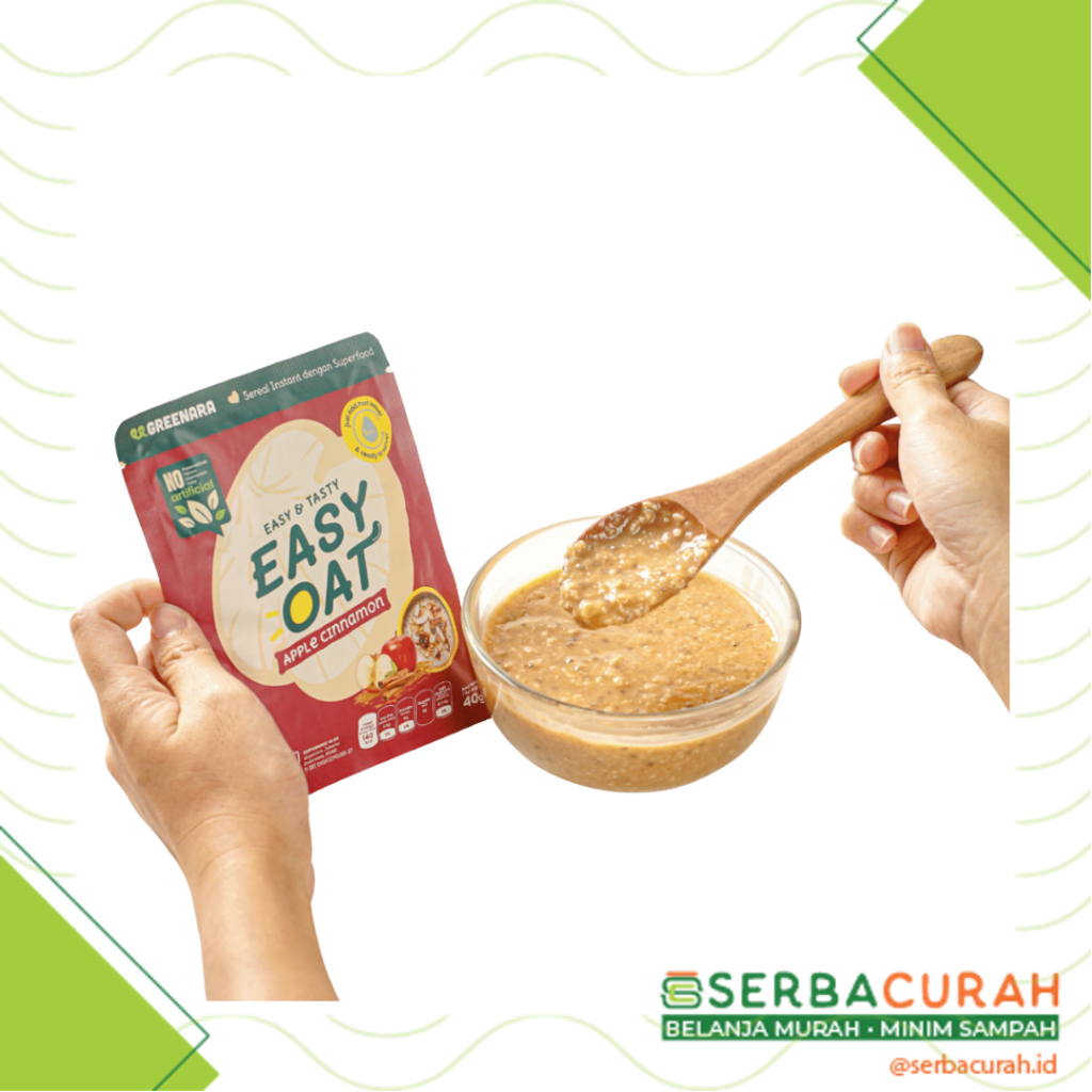 

Easy Oat Apple Cinnamon | Greenara | Kemasan 40 gr