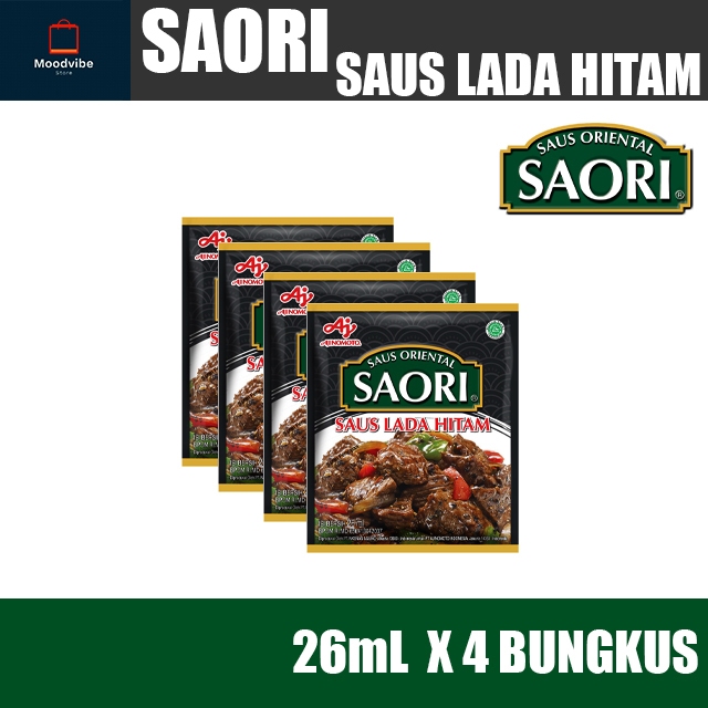 

Saori Saus Lada Hitam 26mL X 4 Bungkus