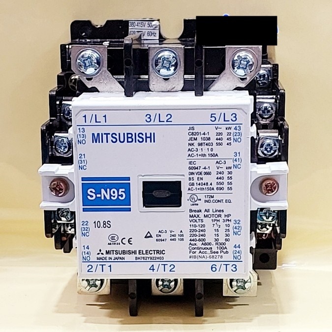 contactor kontaktor mitsubishi sn95 150a 220vac