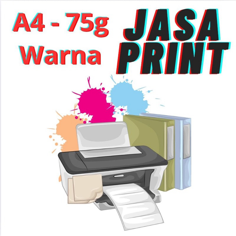 Jasa Print Online Kertas HVS A4 75gr (Warna)