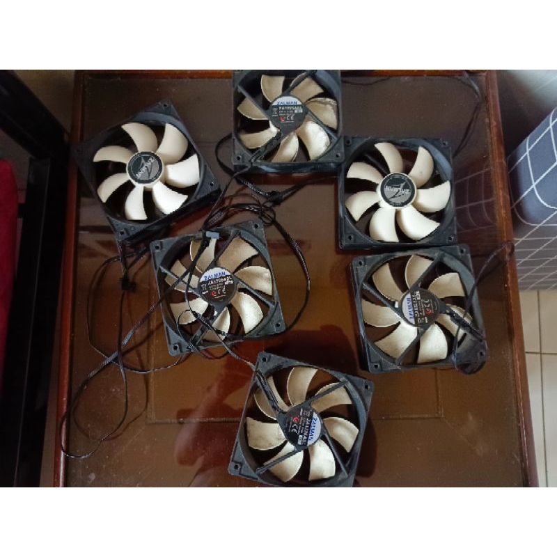 Fan Zalman 12CM 6 pcs White