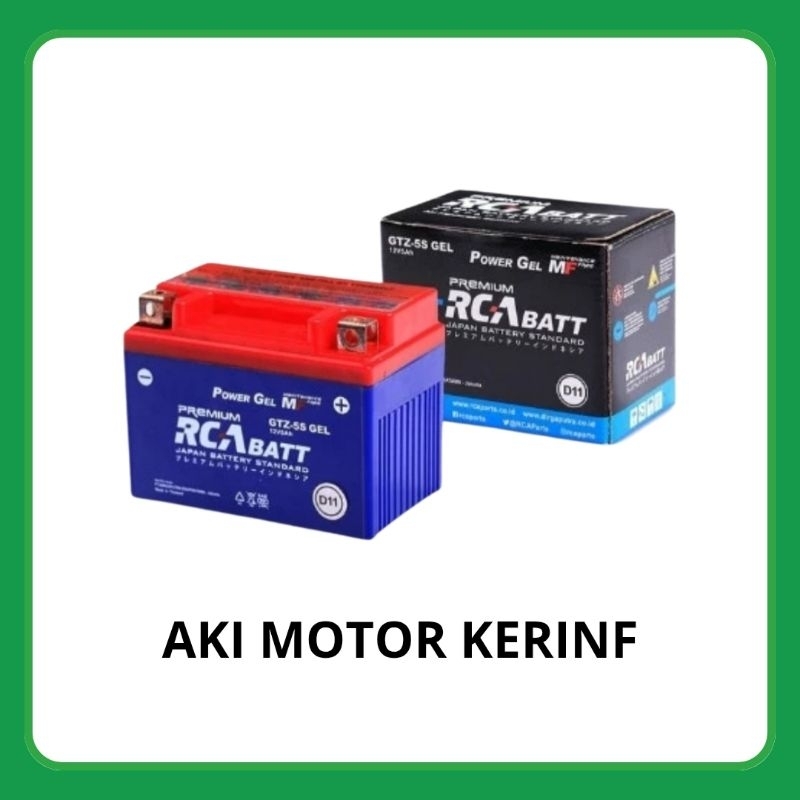 aki kering premium RCA batt Xtra gell - aki motor kering