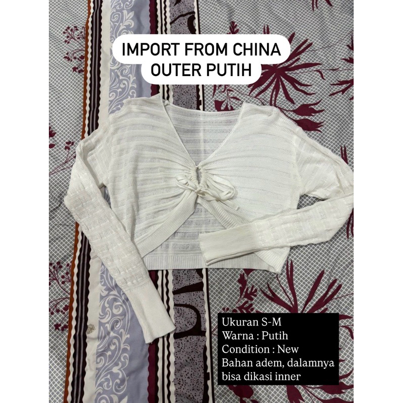 OUTER WANITA/ OUTER IMPORT CINA/ OUTER KEKINIAN/ OUTER KOREA CINA/ ROMPI WANITA/ OUTER PUTIH WANITA/