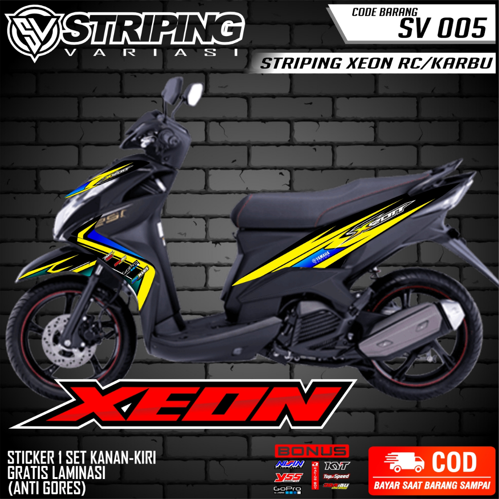 Striping Stiker Xeon RC Karbu Variasi Minimalis Stiker Striping Xeon RC Racing 005