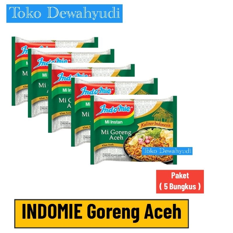 

mi Instan | INDOMIE mie Goreng Aceh ( Paket 5 Bungkus)