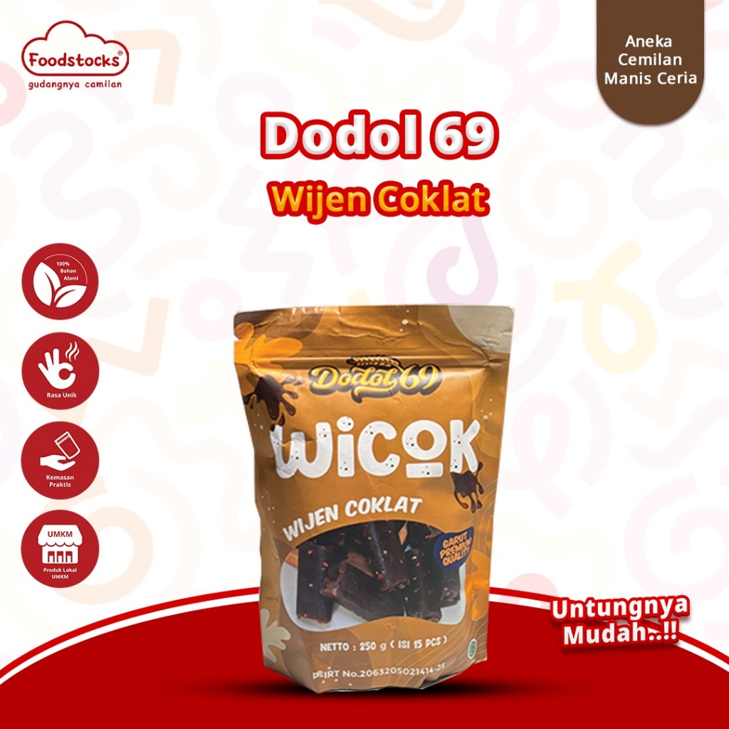 

Dodol 69 - Dodol Rasa Wijen Cokelat Oleh-Oleh Premium Khas Garut Lembut & Legit