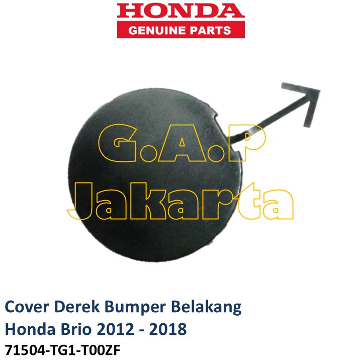 Tutup Derek Bemper Belakang Cover Honda BRIO Towing Hook Bumper 2012 2013 2014 2015 2016 2017 2018