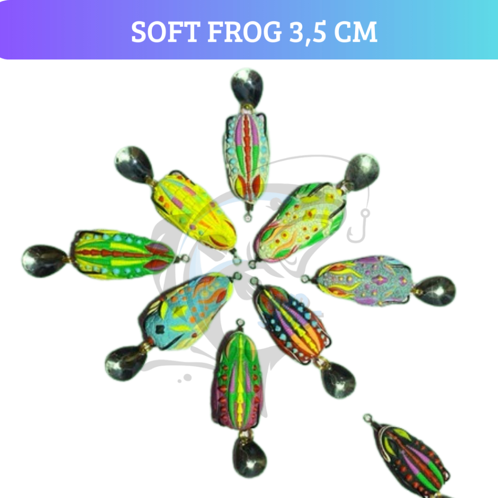 Soft Frog Dragon Thailand 3D(3 dimensi) Lure 3,5m Casting Gabus, Toman
