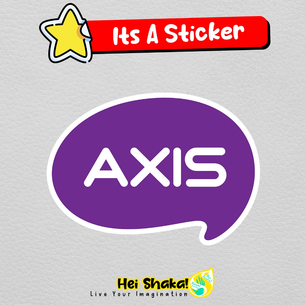 

Stiker AXIS Sticker Operator Seluler Bahan Vinyl Anti Air