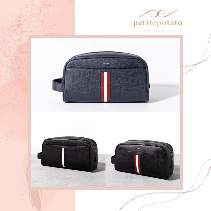 TAS BRANDED PRIA BALLY RIBBON NECESSAIRE TRAVEL POUCH CLUTCH
