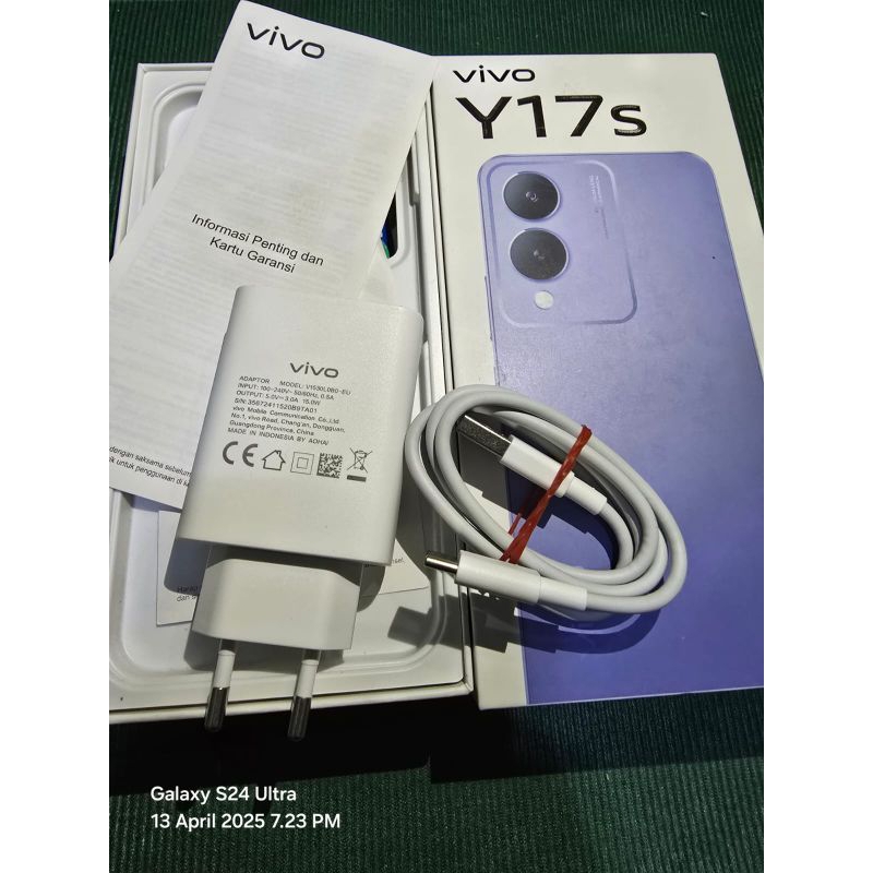 CHARGER BAWAAN VIVO Y17s KAPASITAS 15WATT ORIGINAL COPOTAN