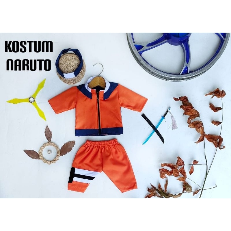 Naruto Costume | Kostum Naruto Anak | Kostum Cosplay Anak | Baju Naruto Anak | Setelan Naruto