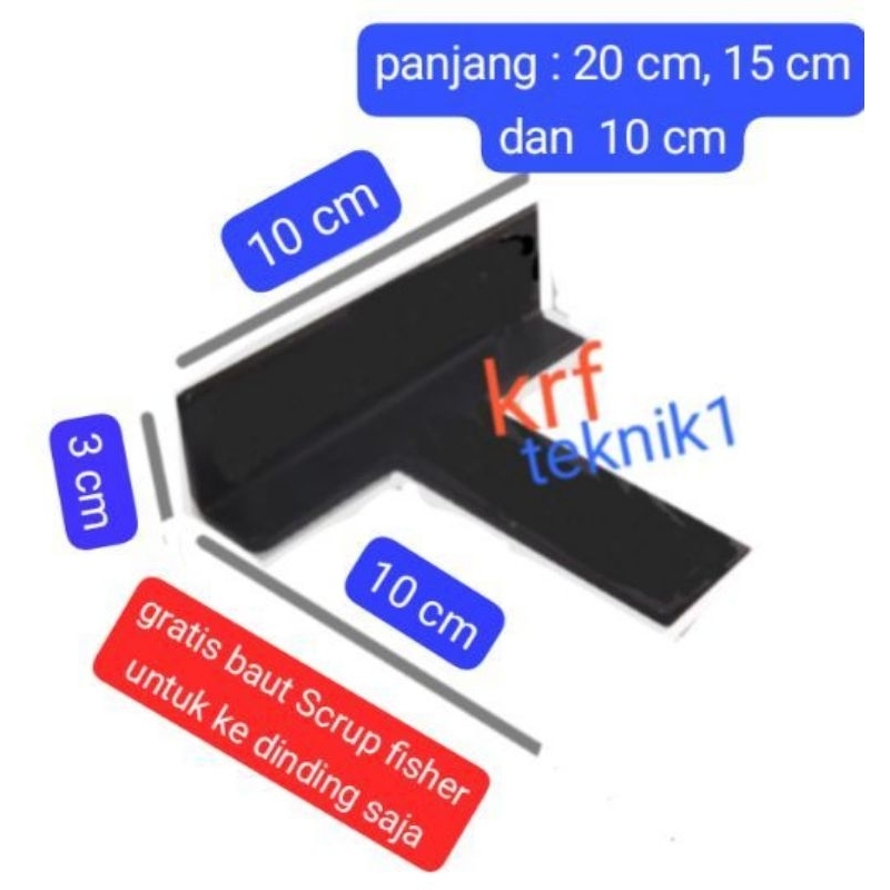 rak gantung dinding rak papan dinding siku besi siku dinding rak papan ambalan plat siku model T