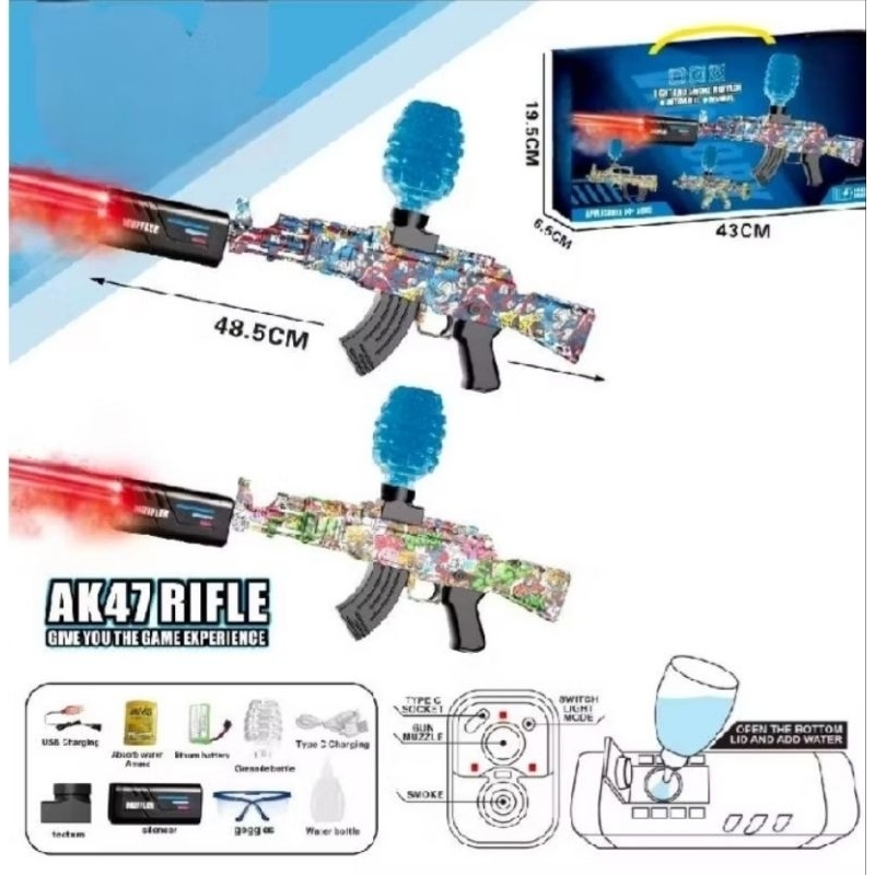 Mainan Temb4kan Glok Pluru Water Gel Anak Laki Cowok Edukatif