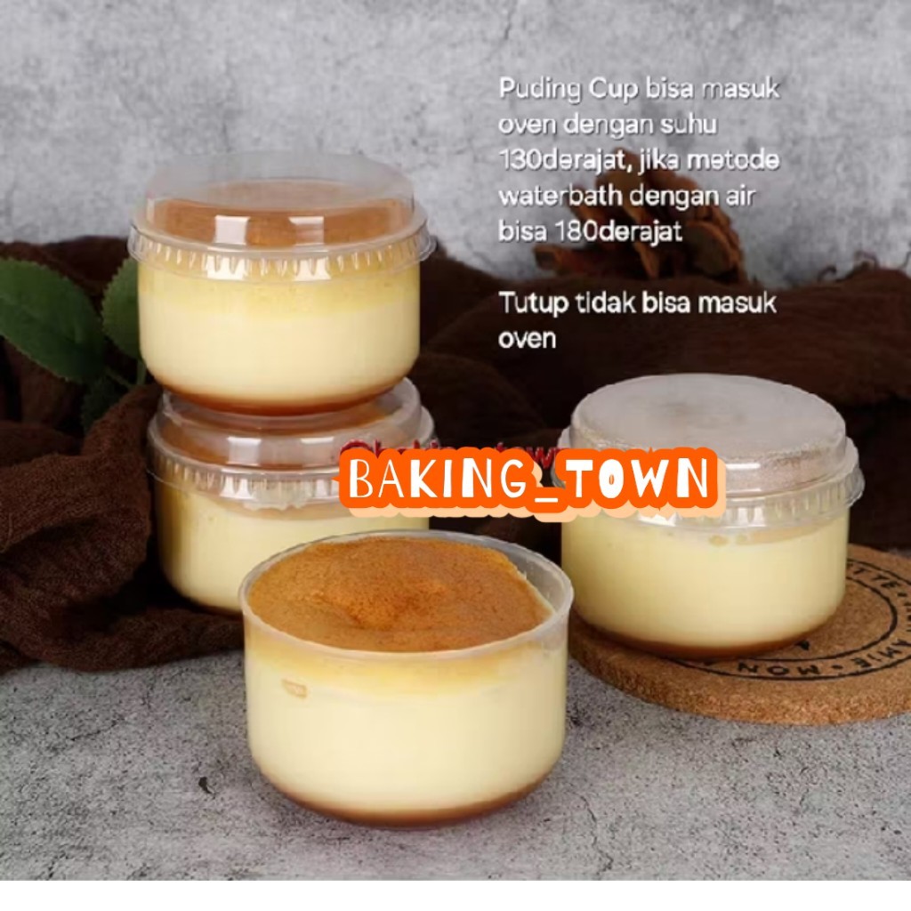 10pcs - 120ml cup puding bisa masuk oven puding cup gelas puding cup dessert