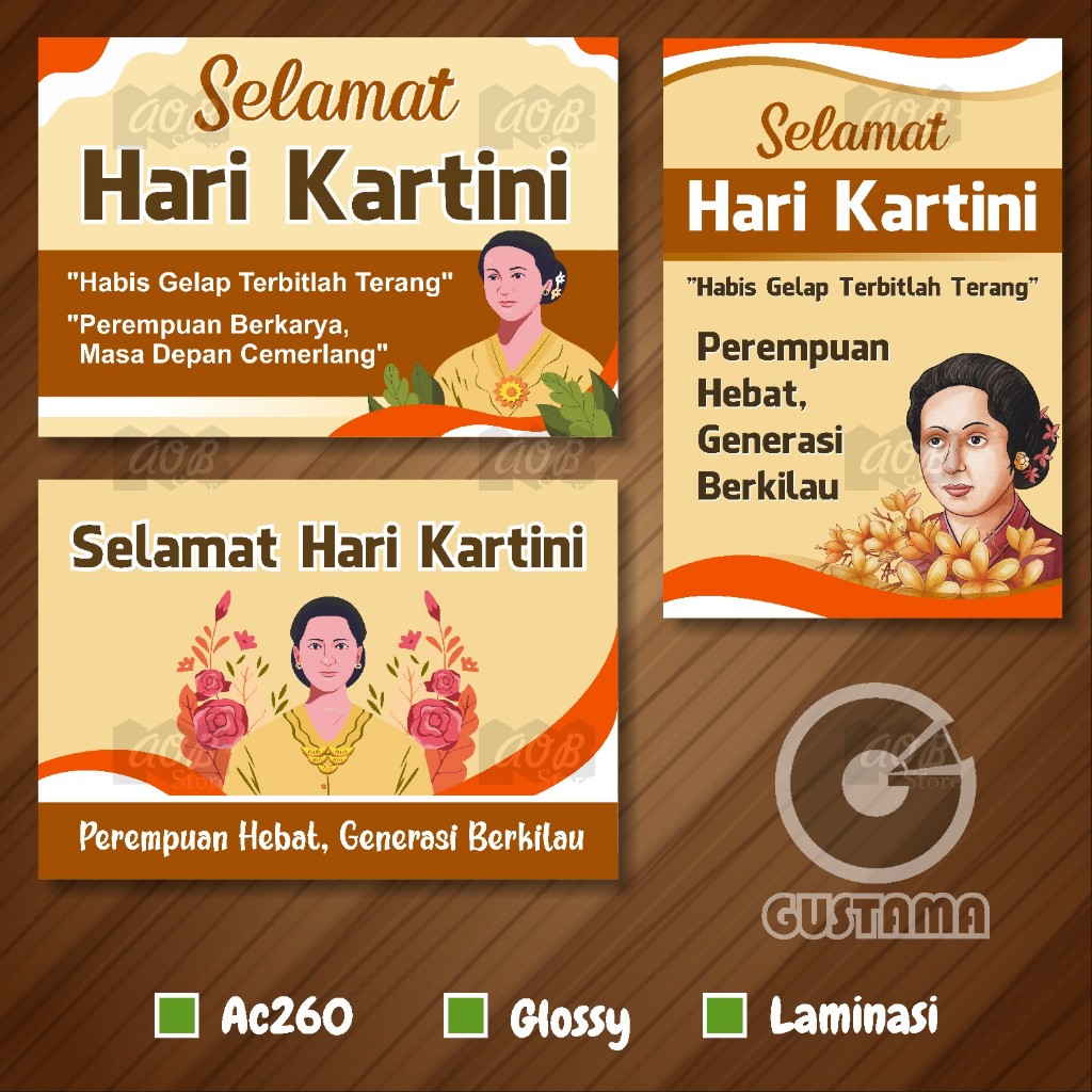 Poster Pawai Hari Kartini, Poster Kertas Laminasi A3